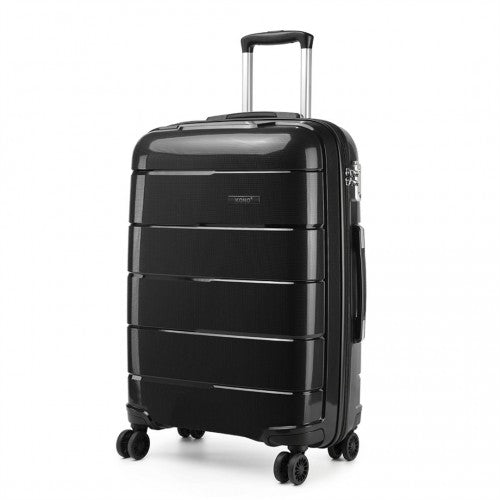 K1997L - KONO 20 INCH CABIN SIZE HARD SHELL PP SUITCASE - BLACK | Neil's Luggage Store