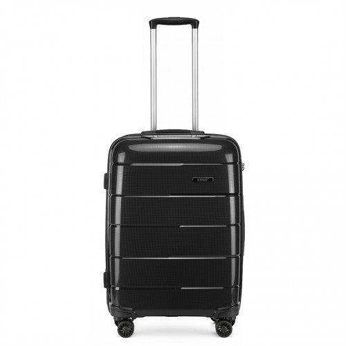K1997L - KONO 20 INCH CABIN SIZE HARD SHELL PP SUITCASE - BLACK | Neil's Luggage Store