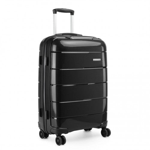K1997L - KONO 24 INCH HARD SHELL PP SUITCASE - BLACK | Neil's Luggage Store