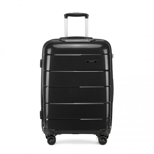 K1997L - KONO 24 INCH HARD SHELL PP SUITCASE - BLACK | Neil's Luggage Store