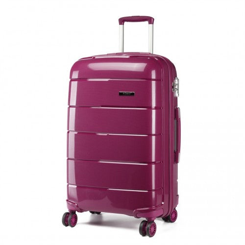K1997L - KONO 20 INCH CABIN SIZE HARD SHELL PP SUITCASE - PURPLE | Neil's Luggage Store