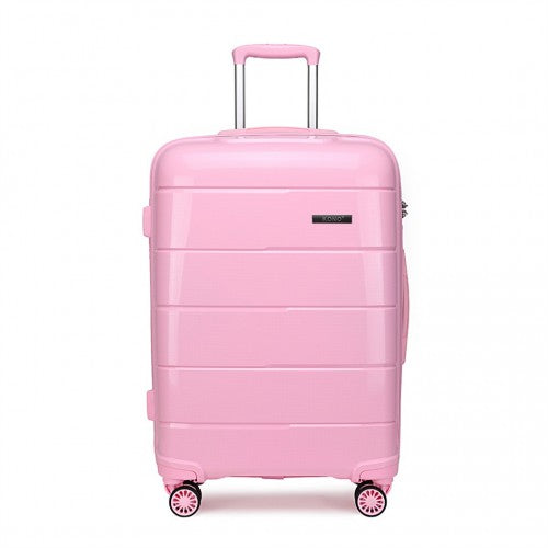 K1997L - KONO 24 INCH HARD SHELL PP SUITCASE - PINK | Neil's Luggage Store
