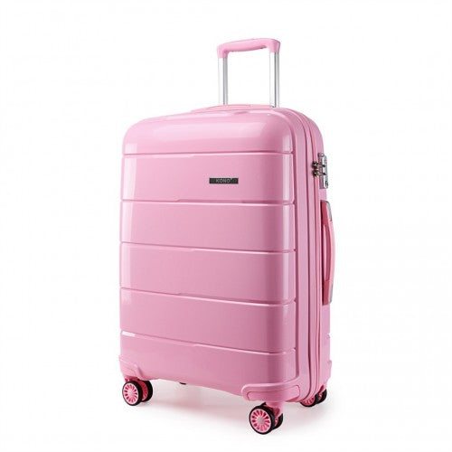 K1997L - KONO 24 INCH HARD SHELL PP SUITCASE - PINK | Neil's Luggage Store