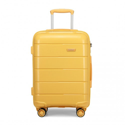 K1997L - KONO 24 INCH HARD SHELL PP SUITCASE - YELLOW | Neil's Luggage Store