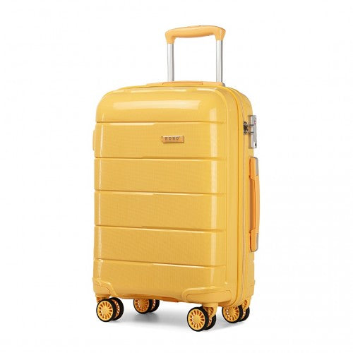 K1997L - KONO 24 INCH HARD SHELL PP SUITCASE - YELLOW | Neil's Luggage Store
