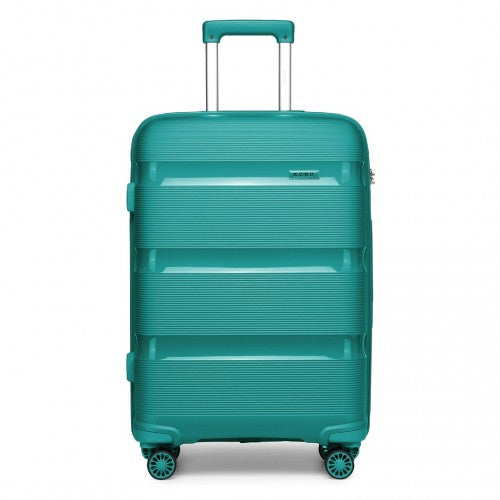 K2092L - Kono 28 Inch Bright Hard Shell PP Suitcase - Classic Collection - Blue/Green | Neil's Luggage Store