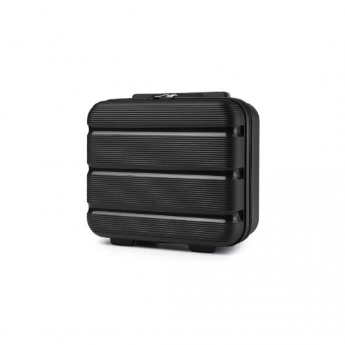 K2092L - Kono 14 Inch Bright Hard Shell PP Vanity Case - Black | Neil's Luggage Store