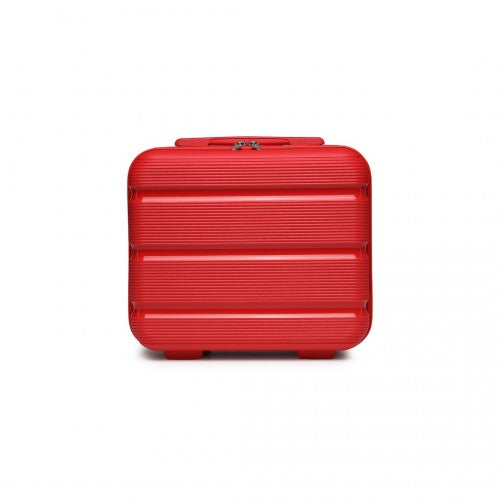 K2092L - Kono 14 Inch Bright Hard Shell PP Vanity Case - Red | Neil's Luggage Store