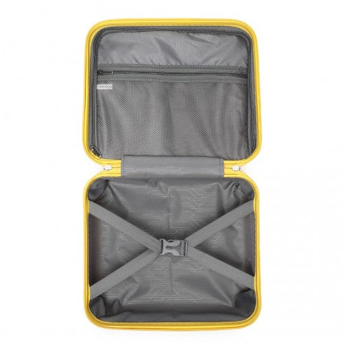 K2092L - Kono 14 Inch Bright Hard Shell PP Vanity Case - Yellow | Neil's Luggage Store