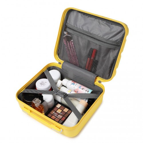 K2092L - Kono 14 Inch Bright Hard Shell PP Vanity Case - Yellow | Neil's Luggage Store