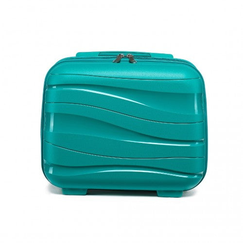 K2094L - Kono 14 Inch Lightweight Polypropylene Hard Shell Vanity Case - Teal | Neil's Luggage Store