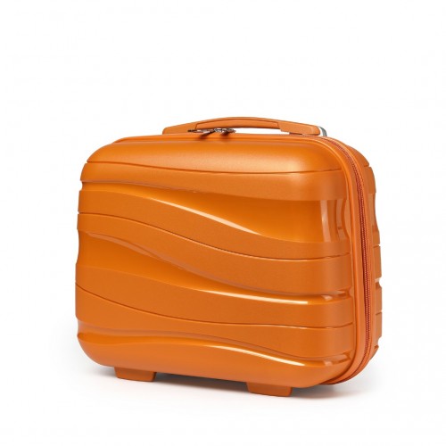 K2094L - Kono 14 Inch Lightweight Polypropylene Hard Shell Vanity Case - Orange | Neil's Luggage Store