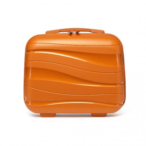 K2094L - Kono 14 Inch Lightweight Polypropylene Hard Shell Vanity Case - Orange | Neil's Luggage Store