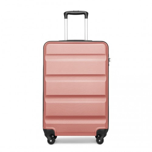 K2191L - Kono 19 Inch Cabin Size Carry On Suitcase - Streamlined Lightweight ABS Hardshell with Secure TSA Lock - Nude | Neil's Luggage Store