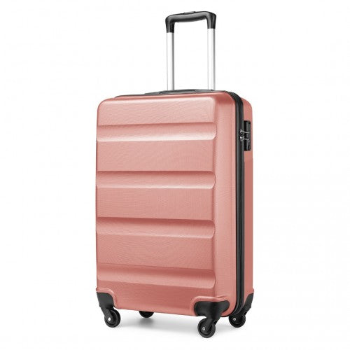 K2191L - Kono 19 Inch Cabin Size Carry On Suitcase - Streamlined Lightweight ABS Hardshell with Secure TSA Lock - Nude | Neil's Luggage Store