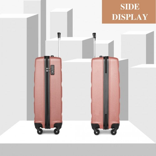 K2191L - Kono 19 Inch Cabin Size Carry On Suitcase - Streamlined Lightweight ABS Hardshell with Secure TSA Lock - Nude | Neil's Luggage Store