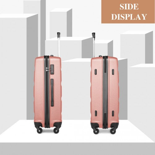 K2191L - Kono 24 Inch Check in Luggage - Streamlined ABS Hardshell Suitcase with Secure TSA Lock - Nude | Neil's Luggage Store