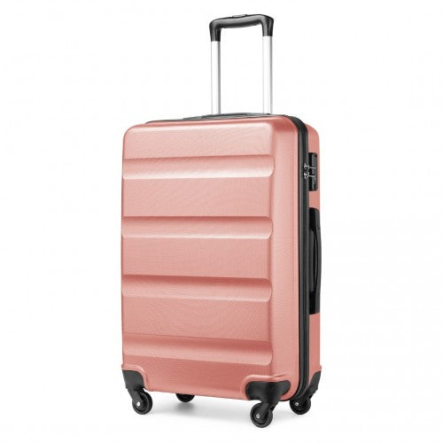 K2191L - Kono 24 Inch Check in Luggage - Streamlined ABS Hardshell Suitcase with Secure TSA Lock - Nude | Neil's Luggage Store