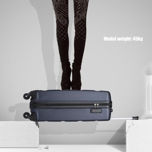 Kono 19 Inch Carry On Suitcase Lightweight ABS Hardshell With TSA Lock Navy | Neil's Luggage Store