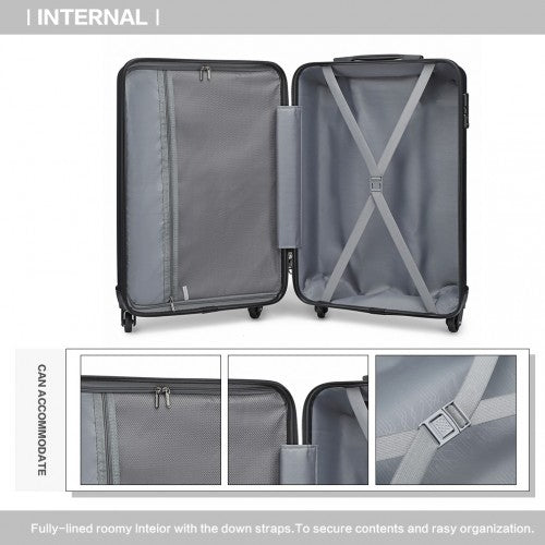 Kono 19 Inch Carry On Suitcase Lightweight ABS Hardshell With TSA Lock Navy | Neil's Luggage Store