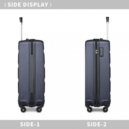 Kono 19 Inch Carry On Suitcase Lightweight ABS Hardshell With TSA Lock Navy | Neil's Luggage Store