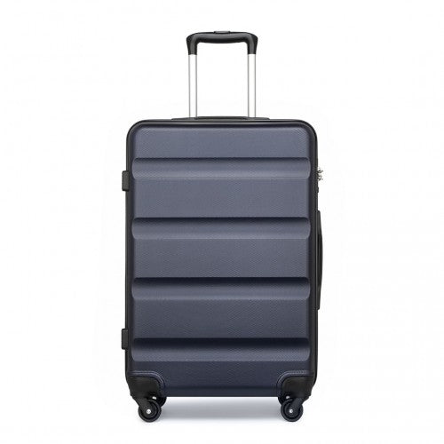K2191L - Kono 24 Inch Check in Luggage - Streamlined ABS Hardshell Suitcase with Secure TSA Lock - Navy | Neil's Luggage Store