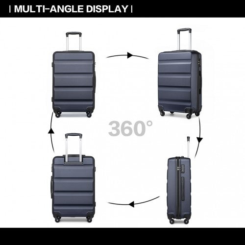 K2191L Kono 28 Inch ABS Hardshell Luggage With TSA Lock Navy | Neil's Luggage Store