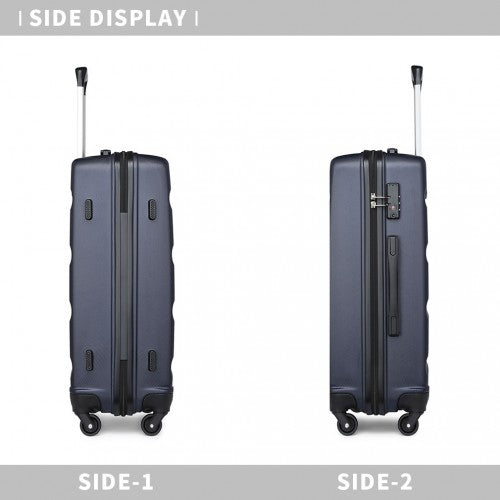 K2191L Kono 28 Inch ABS Hardshell Luggage With TSA Lock Navy | Neil's Luggage Store