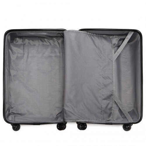 K2292L - Kono 13/20 Inch Lightweight Hard Shell ABS Cabin Suitcase With TSA Lock And Vanity Case - Black | Neil's Luggage Store