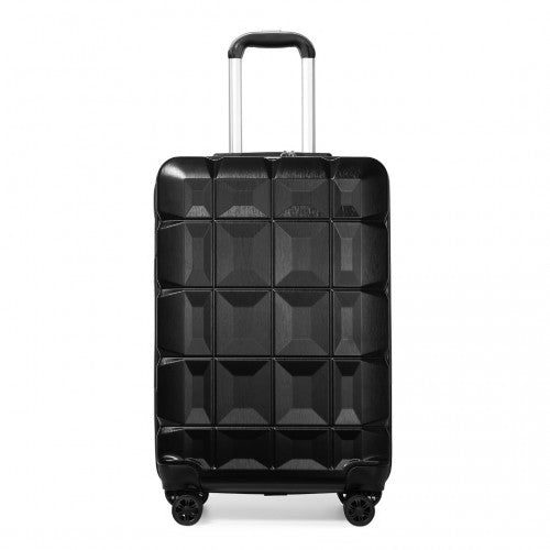 K2292L - Kono 20 Inch Lightweight Hard Shell ABS Luggage Cabin Suitcase With TSA Lock - Black | Neil's Luggage Store