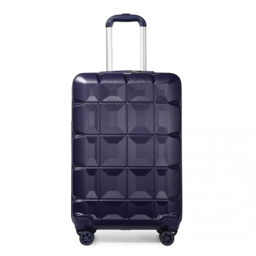 K2292L - Kono 20 Inch Lightweight Hard Shell ABS Luggage Cabin Suitcase With TSA Lock - Navy | Neil's Luggage Store