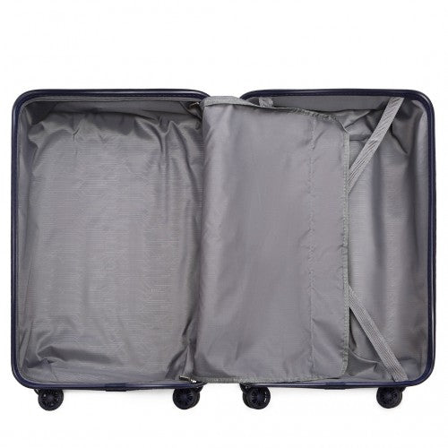 K2292L - Kono 20 Inch Lightweight Hard Shell ABS Luggage Cabin Suitcase With TSA Lock - Navy | Neil's Luggage Store
