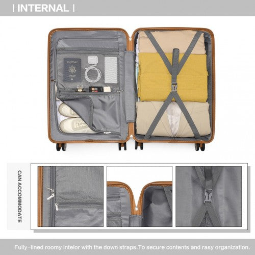 K2392L - British Traveller 3 Pcs Multi-Texture Polypropylene Hard Shell Suitcase With TSA Lock - Navy | Neil's Luggage Store