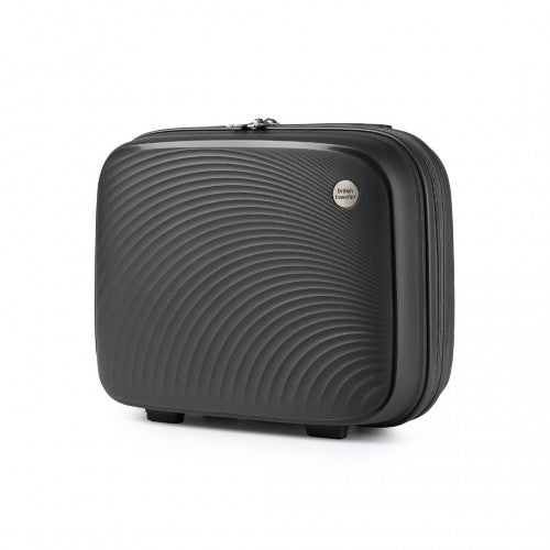 K2393L - British Traveller Lightweight 14 Inch Polypropylene Vanity Case - Black | Neil's Luggage Store