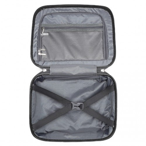K2393L - British Traveller Lightweight 14 Inch Polypropylene Vanity Case - Black | Neil's Luggage Store