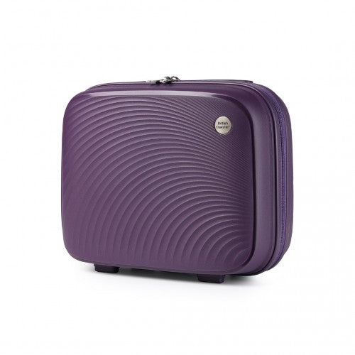 K2393L - British Traveller Lightweight 14 Inch Polypropylene Vanity Case - Purple | Neil's Luggage Store