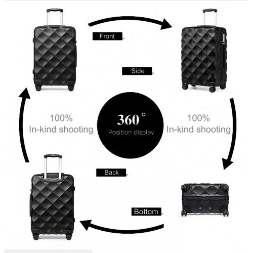 British Traveller Ultralight ABS Polycarbonate 3 Piece Luggage Set With TSA Lock | Neil's Luggage Store