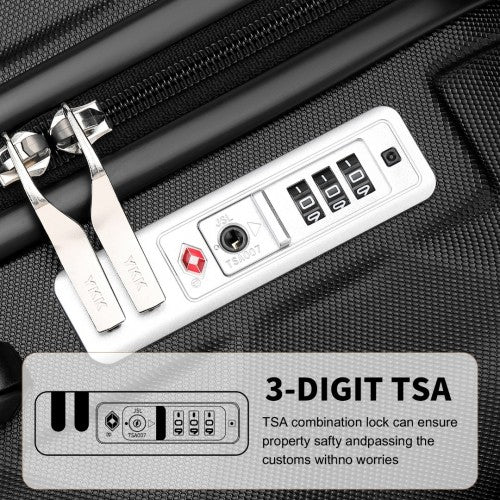 British Traveller Ultralight ABS Polycarbonate 3 Piece Luggage Set With TSA Lock | Neil's Luggage Store