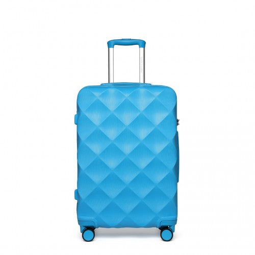 K2395L British Traveller 28 Inch Ultralight ABS Polycarbonate Suitcase Blue | Neil's Luggage Store