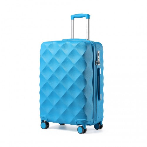 K2395L British Traveller 28 Inch Ultralight ABS Polycarbonate Suitcase Blue | Neil's Luggage Store