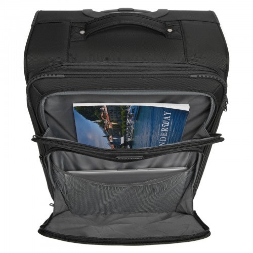 KSB2582 - British Traveller Durable Softshell Suitcase 3-Piece Luggage Set (20/24/28 Inch) with Laptop Compartment - Black | Neil's Luggage Store