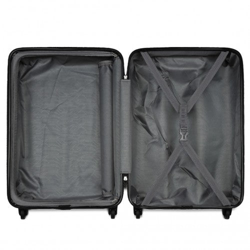 KSK2477 - Kono Durable 20 Inch Lightweight ABS+PC Vertical Textured Carry-On Suitcase with Secure 3-Digit Lock - Navy