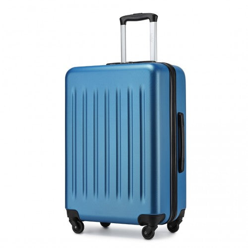 Kono Premium 3-Piece Vertical Textured Hard Shell Luggage Set with 3-Digit Lock & Silent Wheels - Navy
