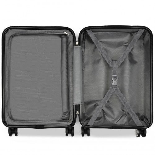 KSK2482 - Kono 24 Inch Expandable Horizontal Engraved Hard Shell ABS+PC Check-In Suitcase with TSA Lock - Gold