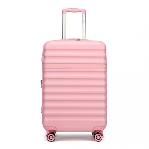 KSK2484 - Kono 28 Inch Expandable Lightweight Hard Shell ABS+PC Check-In Suitcase with TSA Lock Ideal for Extended Trips and Secure Travel - Pink | Neil's Luggage Store