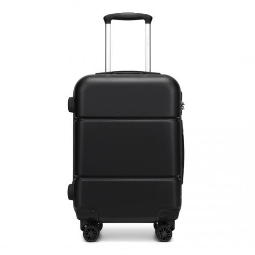 KSK2485 - Kono 20 Inch Premium ABS Cabin Carry-On Suitcase with Secure Combination Lock for Effortless Travel - Black | Neil's Luggage Store