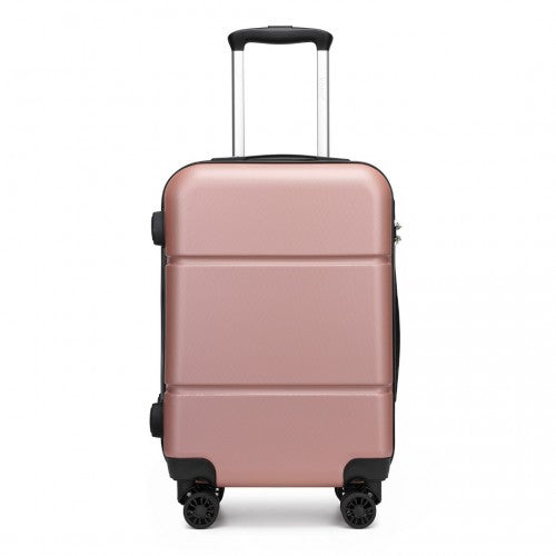 KSK2485 - Kono 20 Inch Premium ABS Cabin Carry-On Suitcase with Secure Combination Lock for Effortless Travel - Nude and Black | Neil's Luggage Store