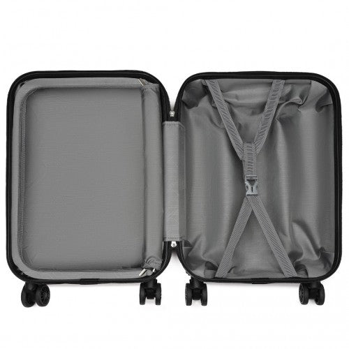 KSK2485 - Kono 20 Inch Premium ABS Cabin Carry-On Suitcase with Secure Combination Lock for Effortless Travel - Nude and Black | Neil's Luggage Store