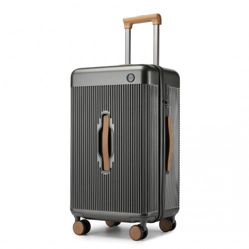 KSK2488 - Kono 24 Inch Premium Hard Shell Check-In Suitcase Durable ABS and PC with TSA Lock and Multi-Handle Design for Effortless Travel - Grey And Brown | Neil's Luggage Store