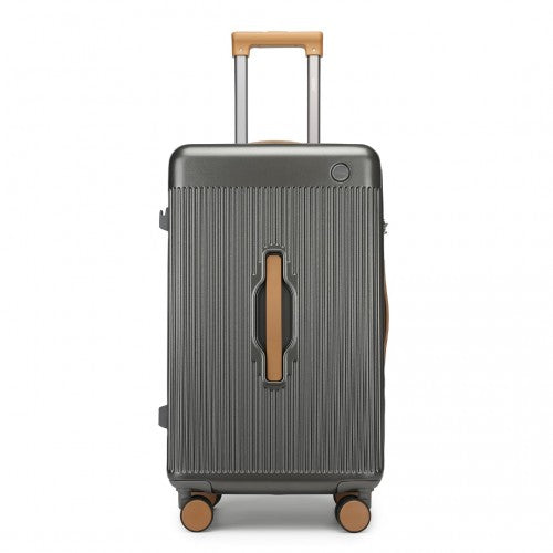 KSK2488 - Kono 24 Inch Premium Hard Shell Check-In Suitcase Durable ABS and PC with TSA Lock and Multi-Handle Design for Effortless Travel - Grey And Brown | Neil's Luggage Store